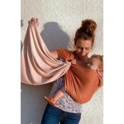 Petite écharpe De Portage Sans Nœud Nude Et Caramel -Magasin De Périphériques Pour Enfants petite echarpe sans noeud nudecaramel love radius OF