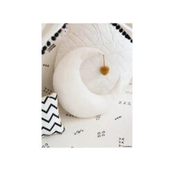 Coussin Lune Pierrot Natural 8 Coussin Lune Pierrot Natural -Magasin De Périphériques Pour Enfants pierrot moon cushion 36x32 natural nobodinoz OC