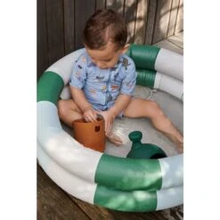 Liewood Piscine Gonflable Leonore Sea Blue/Crème De La Crème -Magasin De Périphériques Pour Enfants playtime swimgear leonore pool lw147756904 stripe sea bluecreme de la creme one size liewood seasonal 2201 liewood OD