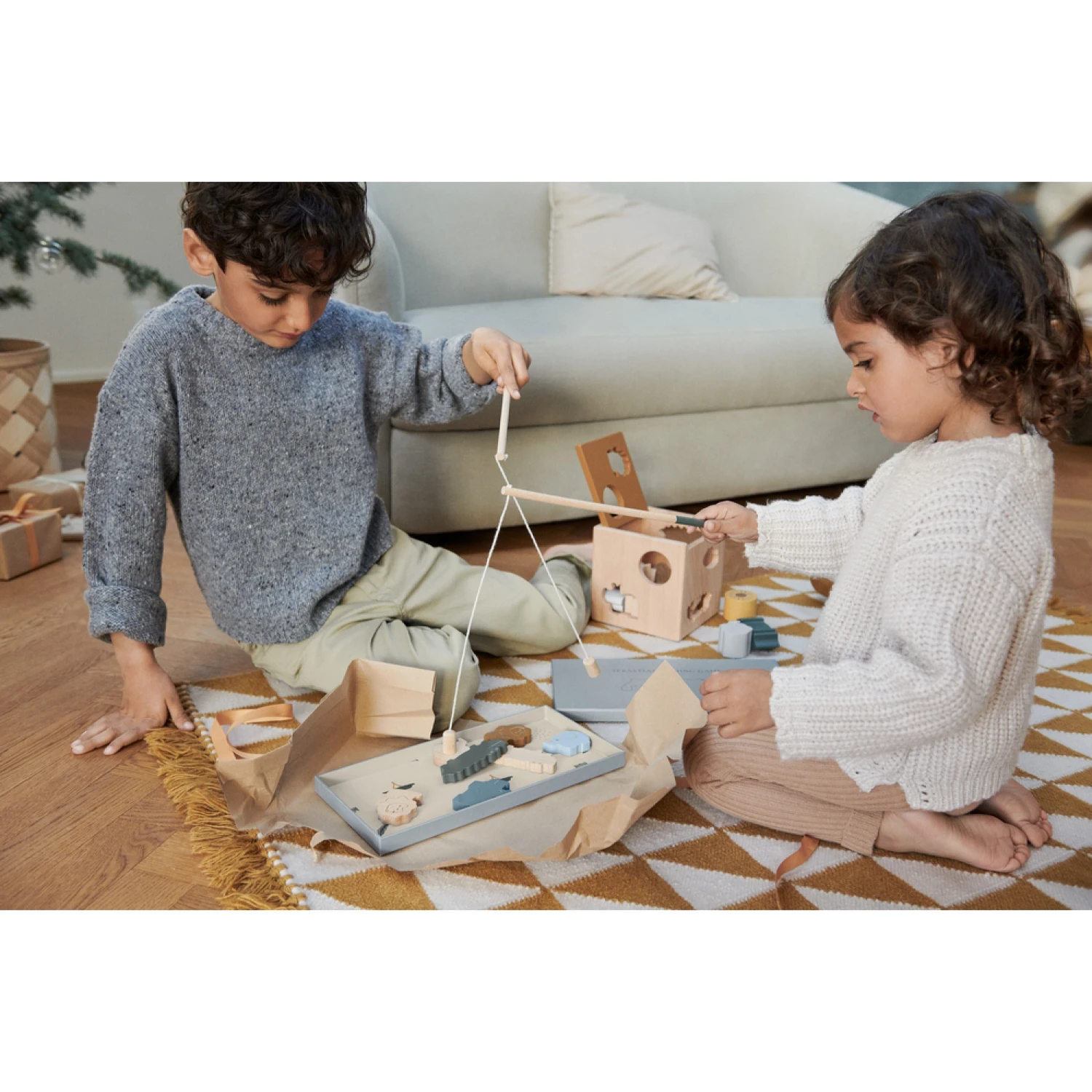 Liewood Jeu De Pêche En Bois Safari Golden Caramel Multi Mix 4 Liewood Jeu De Pêche En Bois Safari Golden Caramel Multi Mix – Image 2