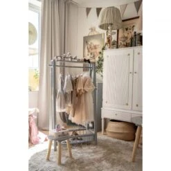 JaBaDaBaDo Portant à Vêtements En Bois Gris -Magasin De Périphériques Pour Enfants portant vetements bois gris jabadabado OD