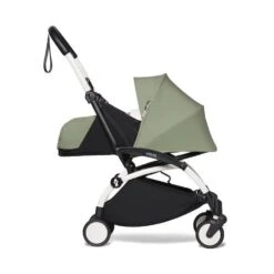 Babyzen Poussette YOYO² Pack 0+ Et 6+ - Châssis Blanc - Olive -Magasin De Périphériques Pour Enfants poussette yoyoa pack 0 et 6 chassis blanc olive babyzen OE