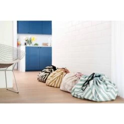 Play&Go Grand Sac à Jouets / Tapis De Jeu 2 En 1 Stripes Mustard -Magasin De Périphériques Pour Enfants prints stripes mustard size140cm play go OF