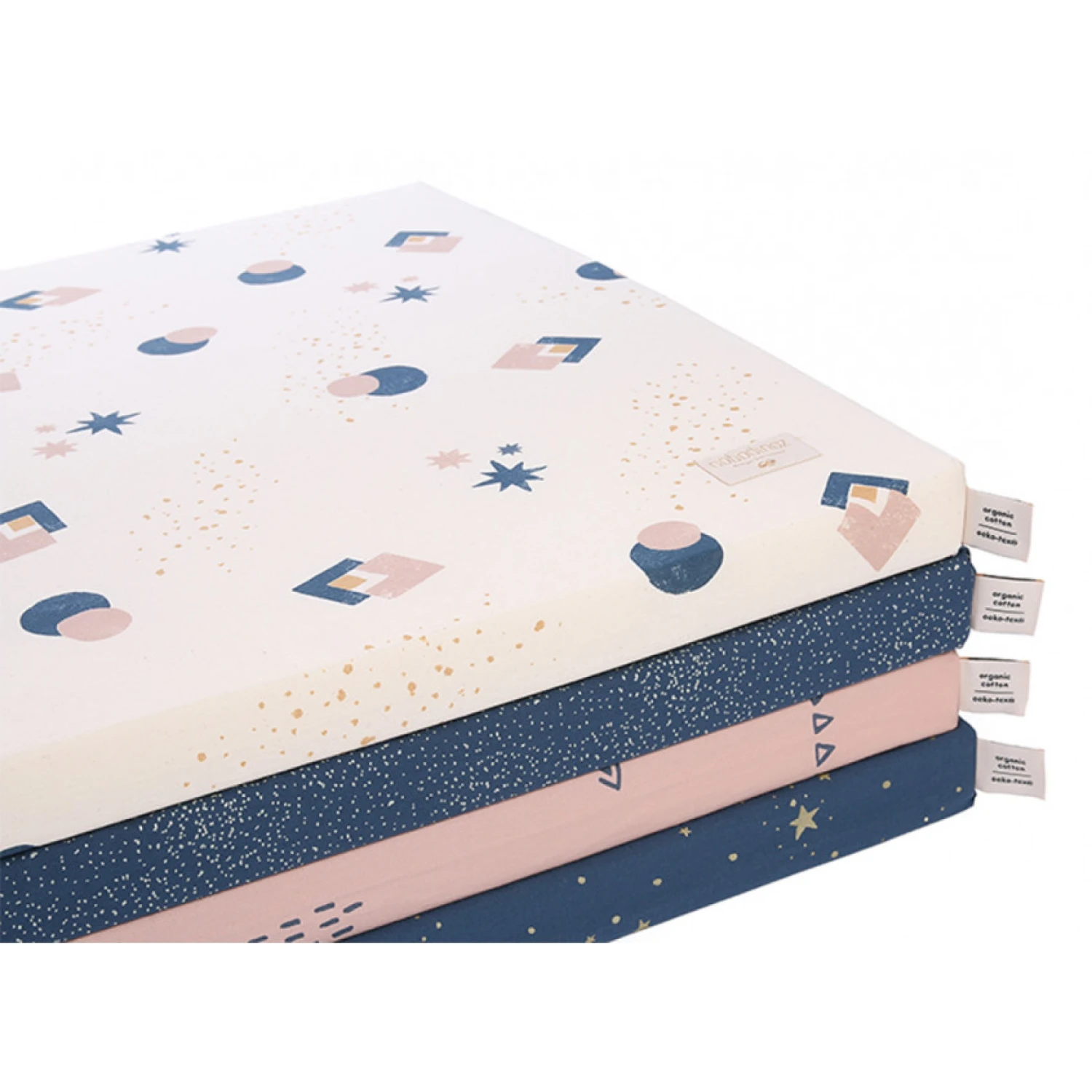 Matelas De Sol Coton Bio St Barth Gold Bubble Night Blue 4 Matelas De Sol Coton Bio St Barth Gold Bubble Night Blue – Image 2