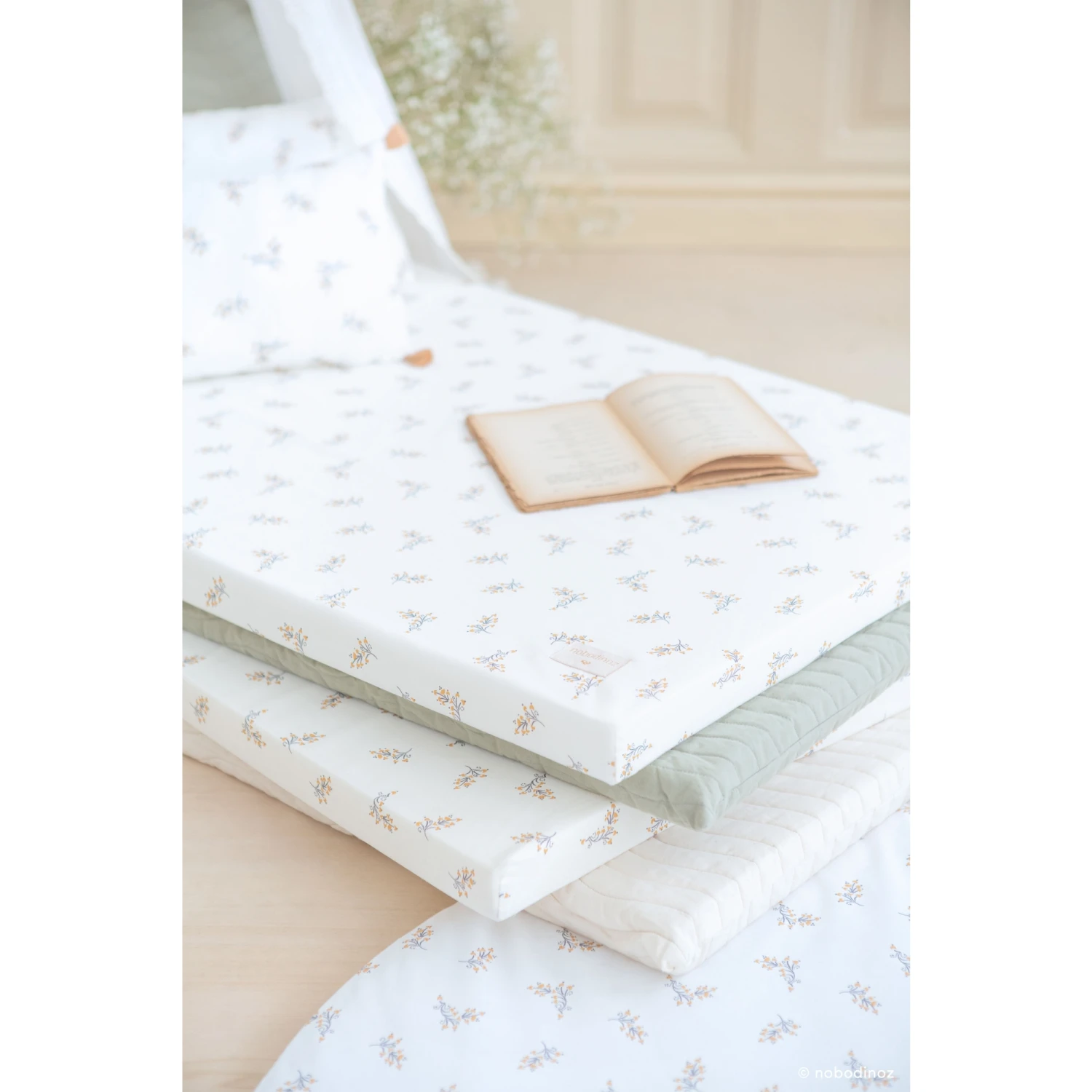 Matelas De Sol Coton Bio St Barth - Flore 6 Matelas De Sol Coton Bio St Barth - Flore – Image 4