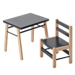 Petite Table Enfant Gabriel Anthracite -Magasin De Périphériques Pour Enfants table enfant combelle OI