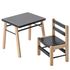 Petite Table Enfant Gabriel Anthracite -Magasin De Périphériques Pour Enfants table enfant combelle OJ
