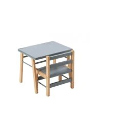 Petite Table Enfant Gabriel Hybride Bleu Gris -Magasin De Périphériques Pour Enfants table enfant gabriel hybride bleu gris combelle 367688 OL