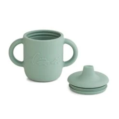 Liewood Tasse D'apprentissage 150ml Neil Dino Peppermint -Magasin De Périphériques Pour Enfants tableware neil cup lw130607121 dino peppermint noos liewood OC