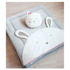 Tapis De Chambre 100x100 Cm Tapidou Lapin -Magasin De Périphériques Pour Enfants tapidou lapin perle doudou et compagnie OC