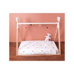 Childhome Tipi De Lit Bébé 70 X 140 Cm Naturel Et Blanc -Magasin De Périphériques Pour Enfants tipi lit natblanc 70x140 child wood OB