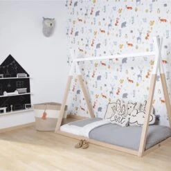 Childhome Tipi De Lit Bébé 70 X 140 Cm Naturel Et Blanc -Magasin De Périphériques Pour Enfants tipi lit natblanc 70x140 child wood OC