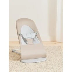 BabyBjörn Transat Bébé Balance Soft Coton Et Jersey Beige Et Gris Cadre Gris Clair -Magasin De Périphériques Pour Enfants transat balance soft cadre gris clair cotonjersey beigegris babybjorn OH