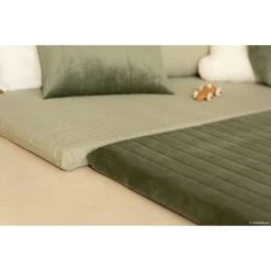 Matelas De Sol 60x120 Cm Zanzibar Velvet Olive Green -Magasin De Périphériques Pour Enfants zanzibar velvet mattress 120x60x4 nobodinoz OC